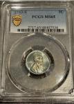 1943-S Steel Lincoln Penny PCGS MS65 Toned