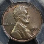 1955 Lincoln Wheat Cent Double Die Obverse