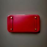 Hermes Birkin 25 Handbag in Deep Red