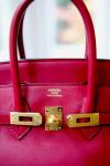 Hermes Birkin 25 Handbag in Deep Red
