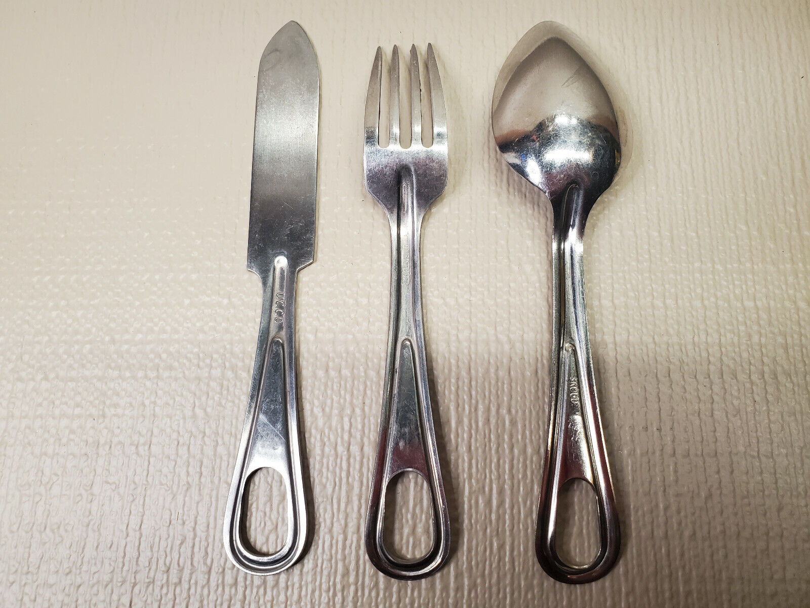 Saga Military Utensils: Knife, Fork, Spoon (3-piece set)