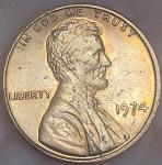 1974 Lincoln Memorial Penny - No Mint Mark