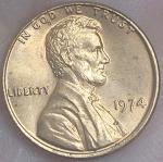 1974 Lincoln Memorial Penny - No Mint Mark