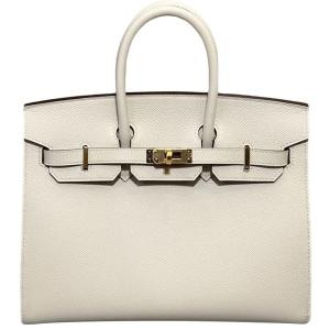 Hermes Birkin 25 Craie Leather Handbag