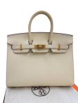 Hermes Birkin 25 Craie Leather Handbag