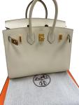 Hermes Birkin 25 Craie Leather Handbag