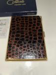 Colibri Vintage Brown Crocodile Cigarette Case and Lighter