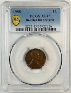 1955 Lincoln Wheat Penny Doubled Die Obverse