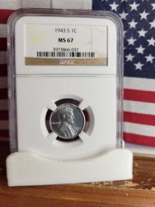 1943-S Lincoln Wheat Steel Cent - MS 67