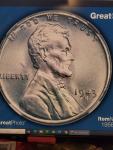 1943-S Lincoln Wheat Steel Cent - MS 67
