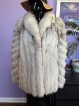 SAGA Blue Fox Fur Coat - Size XL