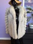 SAGA Blue Fox Fur Coat - Size XL