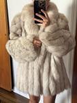 SAGA Blue Fox Fur Coat - Size XL