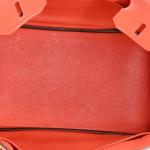 Red Hermes Birkin 30 Epsom Handbag with Gold