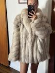 SAGA Blue Fox Fur Coat - Size XL