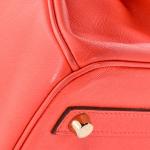 Red Hermes Birkin 30 Epsom Handbag with Gold