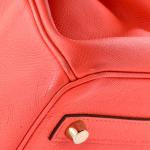 Red Hermes Birkin 30 Epsom Handbag with Gold