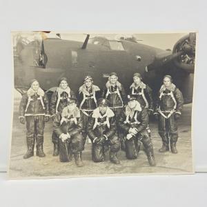 Vintage WWII B-24 Liberator Crew Photo 11x14