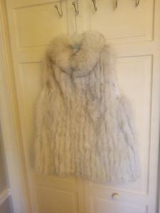 Blue Fox Fur Vest - Small Size