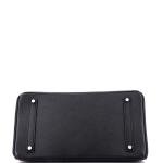 Black Hermes Birkin 35 Handbag with Palladium Hardware