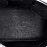 Black Hermes Birkin 35 Handbag with Palladium Hardware