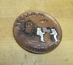 1969 Apollo 11 Copper Enamel Medallion Paperweight