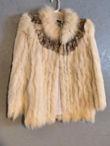 Vintage Saga Fox Real Fur Coat, Size Small