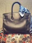 2003 Hermes Birkin 35 Black Handbag with Gold Hardware
