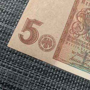 WWII 1942 German 5 Mark Banknote Collectible