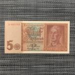 WWII 1942 German 5 Mark Banknote Collectible