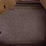 Brown Hermes Birkin 35 Handbag with Gold Hardware