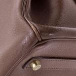 Brown Hermes Birkin 35 Handbag with Gold Hardware
