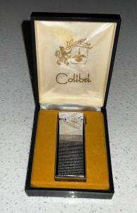 Colibri Vintage Metal Lighter Silver Japan