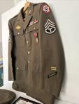 WWII US Army Officer Jacket and Hat Set