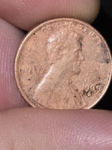1969 S Mint Penny Double Die with Floating Roof