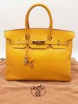 Hermès Birkin 35 Yellow Epsom Handbag