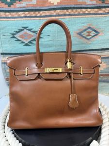 Hermes Barenia Birkin 35 with Gold Hardware