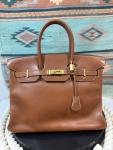Hermes Barenia Birkin 35 with Gold Hardware