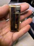 Gold Tone Colibri Wave Pattern Butane Lighter