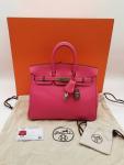 Hermes Birkin 25 Fuchsia Pink Epsom Bag