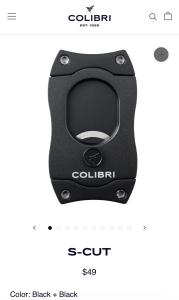 Colibri S-Cut Cigar Cutter Black with Blades