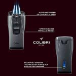 Colibri Monaco Triple Jet Flame Lighter - Gray