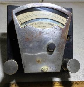 1893 Antique Whitney Vertical Ammeter Collectible