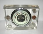 Lufft Germany Barometer with 1964 Silver Coins