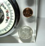 Lufft Germany Barometer with 1964 Silver Coins