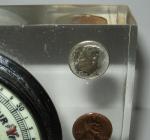 Lufft Germany Barometer with 1964 Silver Coins
