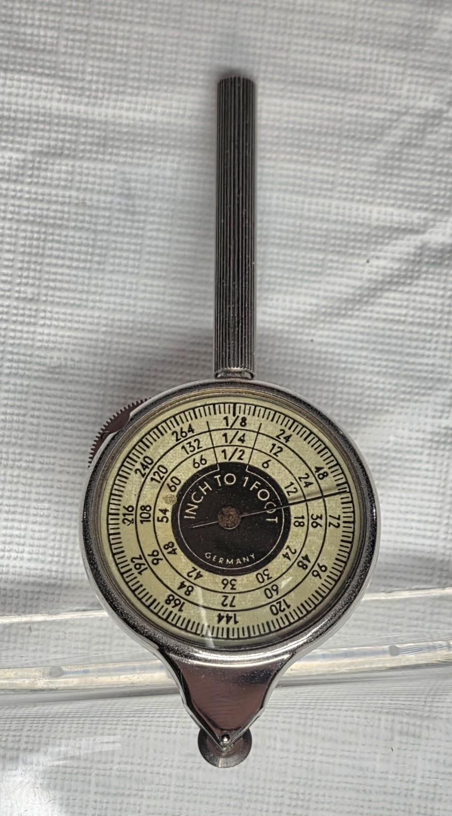 Vintage Opisometer Map Measuring Tool from Germany