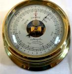 Vintage AIRGUIDE Brass Barometer and Thermometer Set