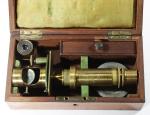 Hartnack & Co 1870s Drum Microscope with Cabinet