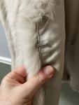 Beige and Light Gray Fox Fur Coat, Medium